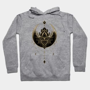 Stunning gold black moon Hoodie